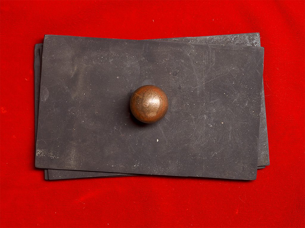 still life with copper ball